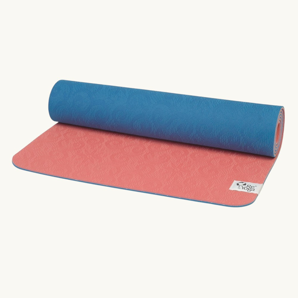 FREE SOFT - Yogamatte coralle/blau