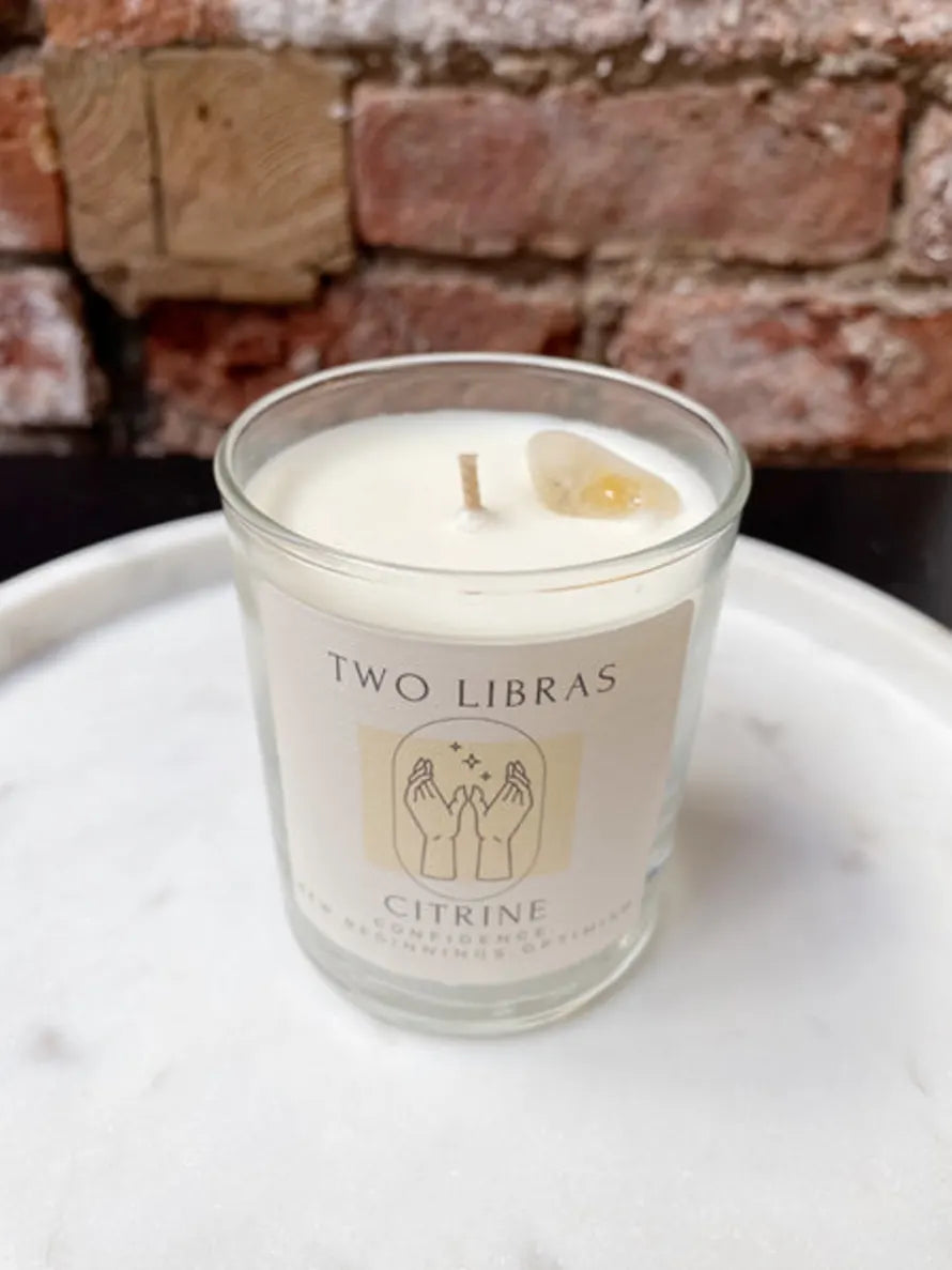 Citrine Crystal Intention Candle