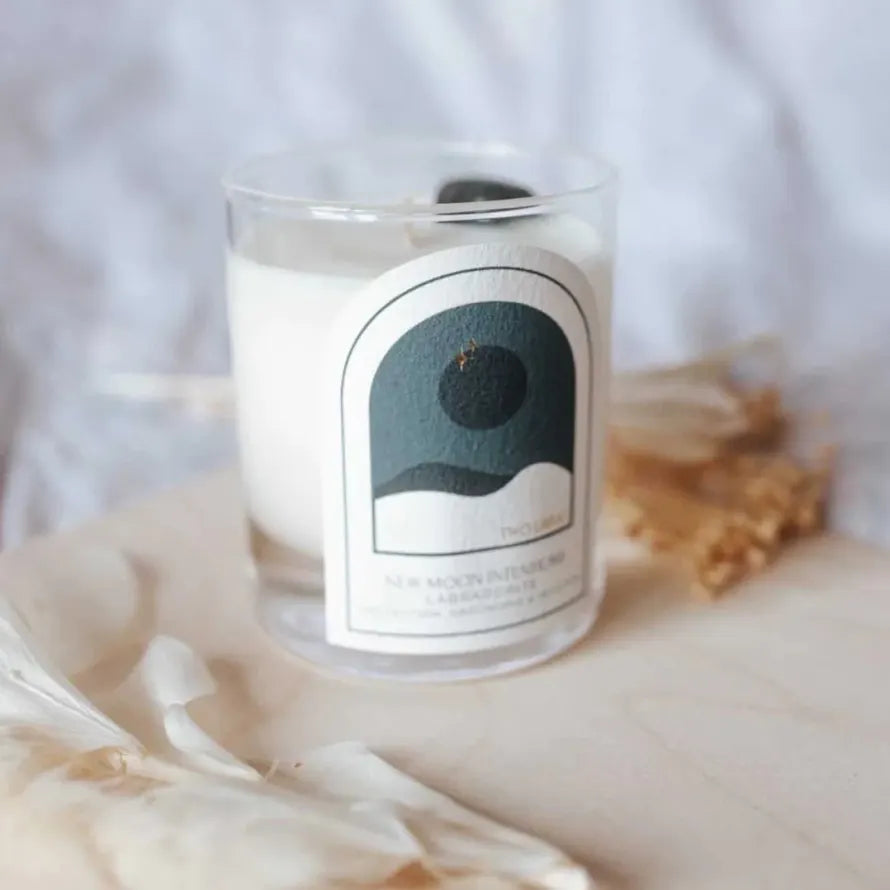 New Moon Crystal Intention Candle