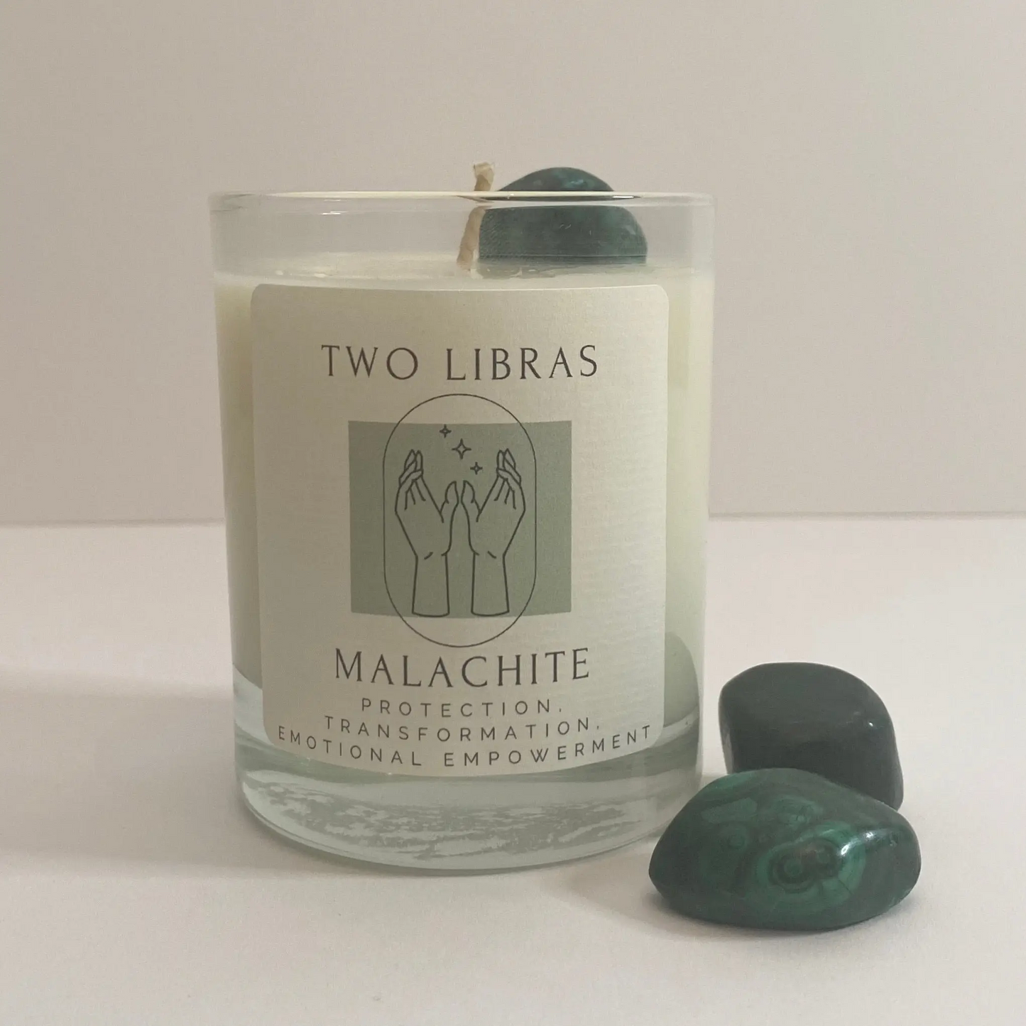Malachite Crystal Intention Candle