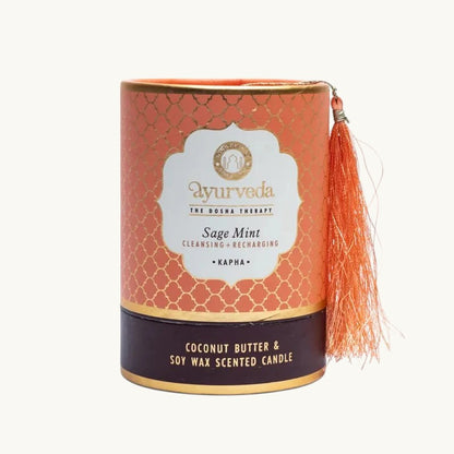 Ayurveda Kerze "Kapha" im Glas - Salbei Minze