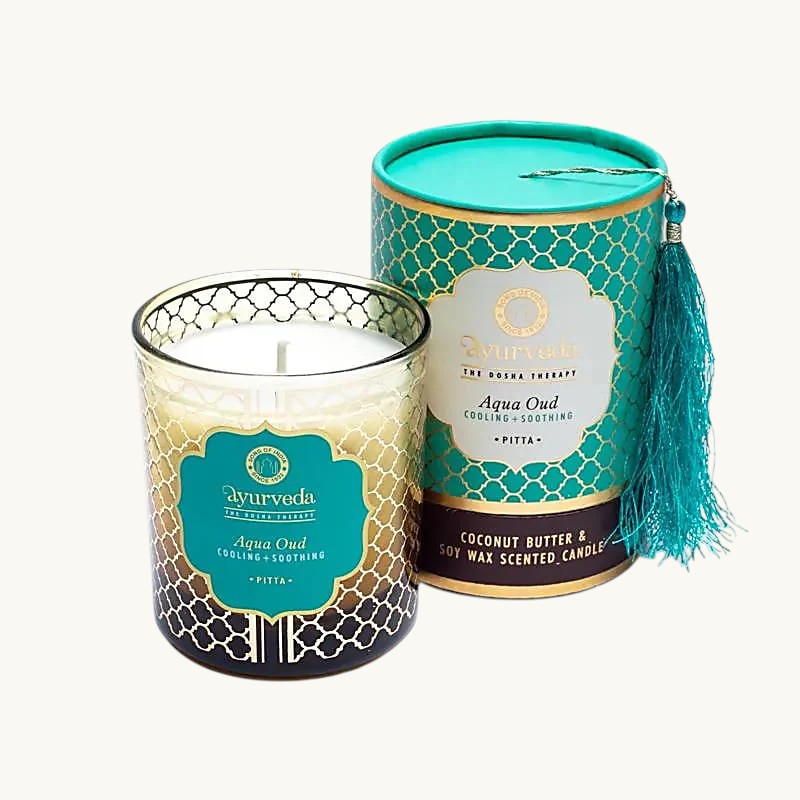 Ayurveda Duftkerze "Pitta" im Glas - Aqua oud