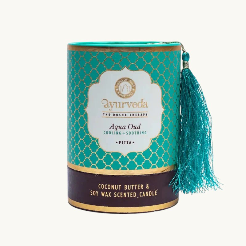 Ayurveda Duftkerze "Pitta" im Glas - Aqua oud